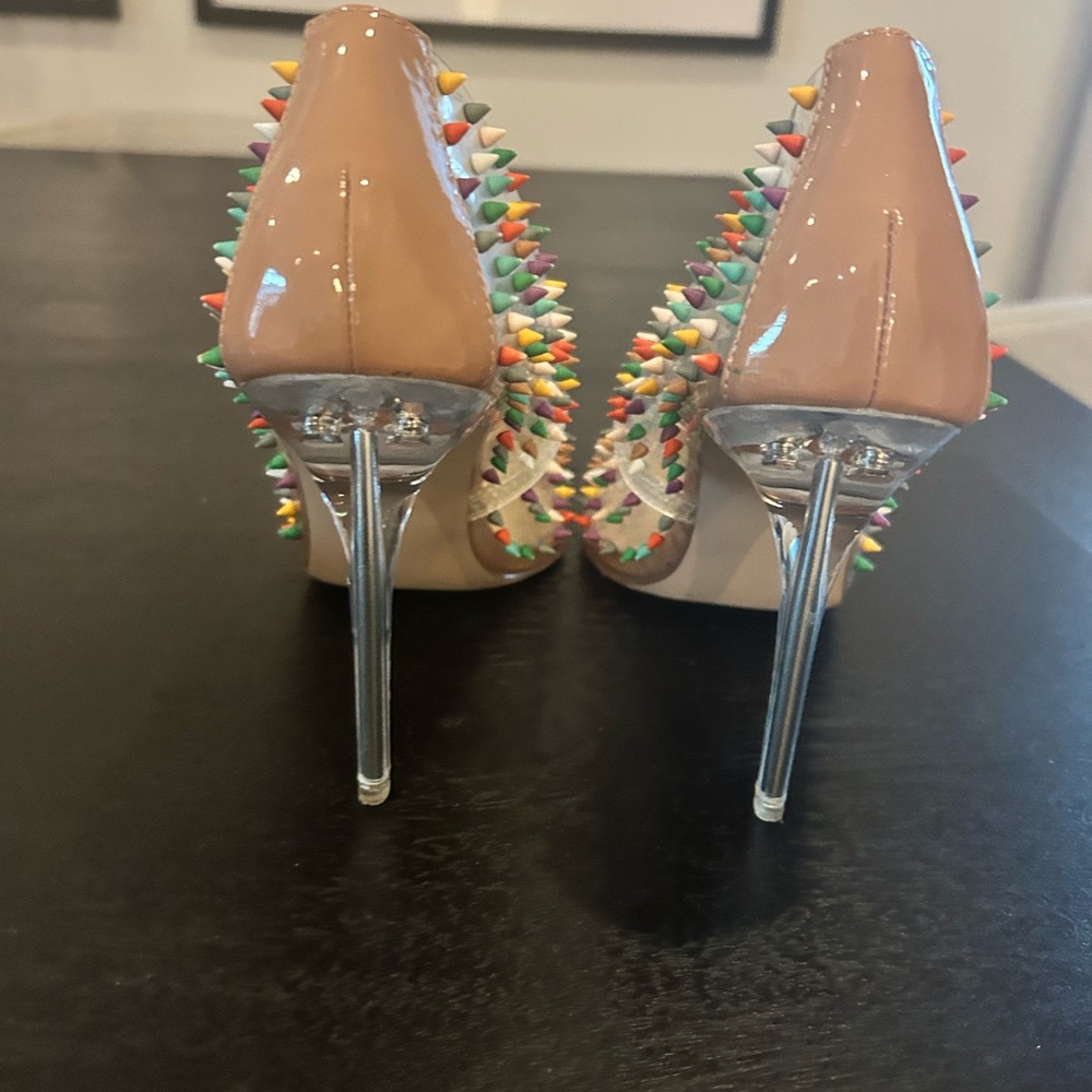 Steve Madden Multicolor Studded Heels - Picture 2 of 5